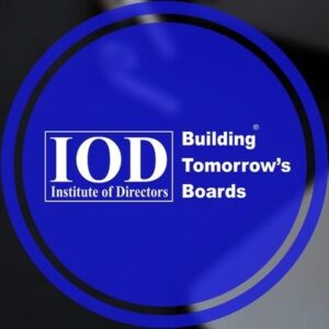 Institute of Directors India logo featured in Rohan Sharma’s AI and the Boardroom book publication, May 2025
