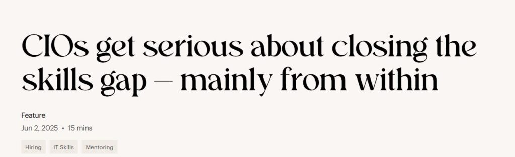Rohan Sharma, Zenolabs.AI Chief Product and Technology Officer, featured in CIO.com article on closing the IT skills gap with internal upskilling strategies