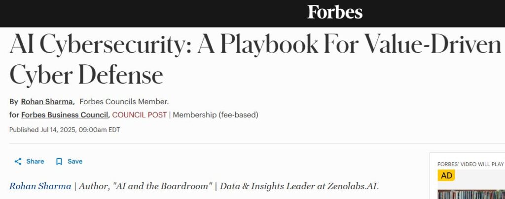 Rohan Sharma headshot - Leading AI cybersecurity expert and Forbes contributor on value-driven cyber defense.