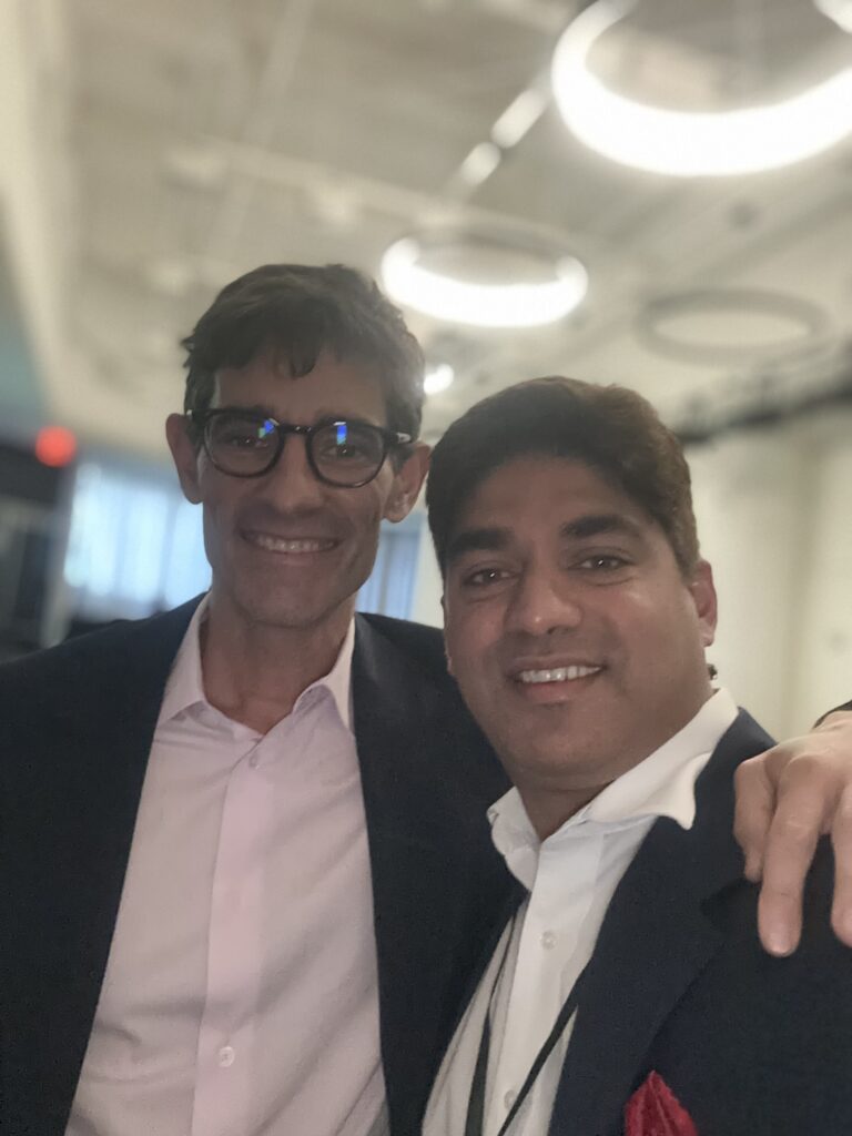 Rohan Sharma (AI Governance Architect & WEF Contributor) and Nicholas Thompson (CEO, The Atlantic) discussing the Trustworthy AI Index at The Atlantic CEO Council in NYC."